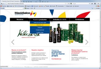 Home (menú), Web Maxidialco