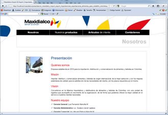 Nosotros, Web Maxidialco