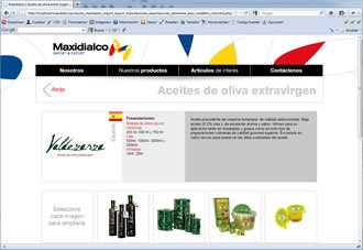 Detalle Marca, Web Maxidialco