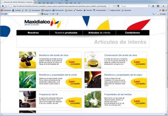 Artículos, Web Maxidialco