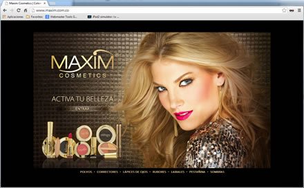 Home, Tienda e-commerce Maxim Cosmetics