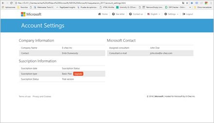 Account Settings, Diseño de interfaces Microsoft - eChez
