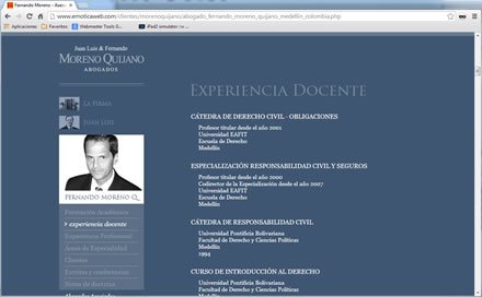 Fernando, Sitio web Moreno Quijano