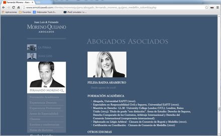 Fernando (scroll), Sitio web Moreno Quijano