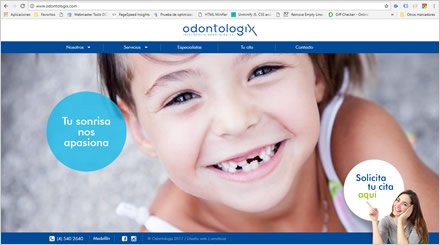 Home, Wordpress Responsive Odontologix