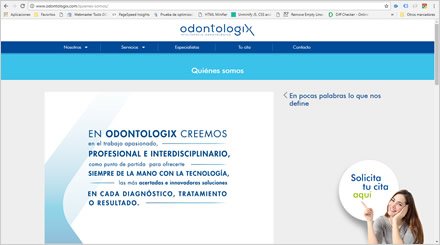 Empresa, Wordpress Responsive Odontologix