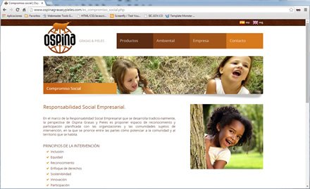 Responsabilidad social, Sitio web Ospina Grasas