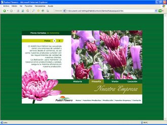 La Empresa, Web Padua Flowers