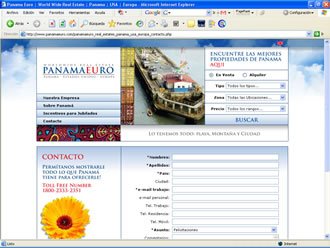 Contacto e Informes, Web Panama Euro