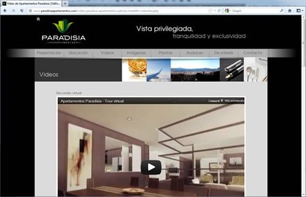 Videos, Sitio web Paradisia