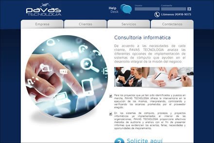 Consultoría informática, Sitio web Joomla Pavas Tecnología