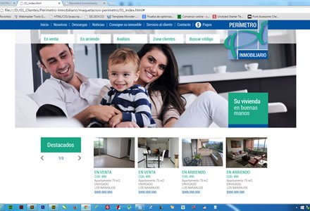 Home (1), Sitio web responsive Perímetro Inmobiliario