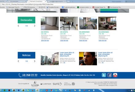 Home (scroll), Sitio web responsive Perímetro Inmobiliario