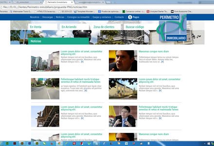 Noticias, Sitio web responsive Perímetro Inmobiliario