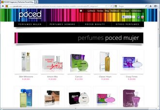 Catálogo, Sitio web Poced Fragrances