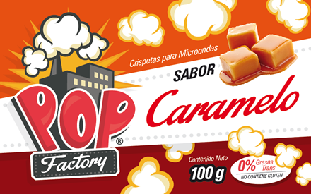 Sabor Caramelo Microondas, Diseño empaques Pop Factory