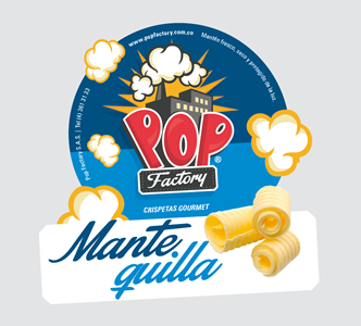 Sticker sabor Mantequilla, Diseño empaques Pop Factory