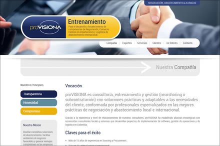 Nuestra Compañía, Sitio web Pro-Visiona