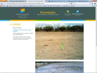 Detalle de noticia, Web Punta Paraíso