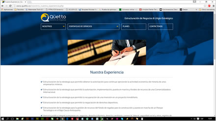 Experiencia, Web responsive Qüetto