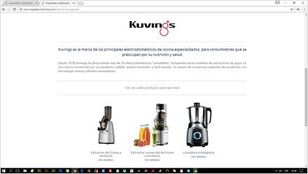 Kuvings, Web HTML5 administrable Regal de Colombia