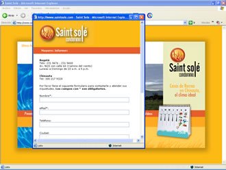 Formulario Contacto, Web Saint Solé