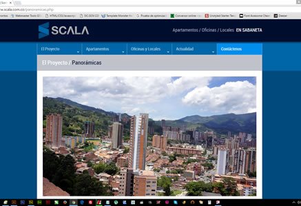Panorámicas, Sitio web responsive Scala (Proactiva)