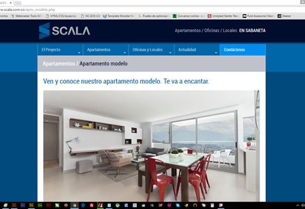 Imágenes, Sitio web responsive Scala (Proactiva)