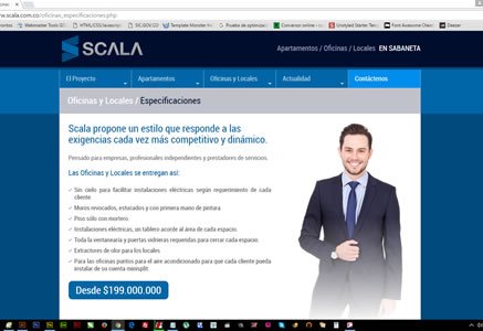 Oficinas, Sitio web responsive Scala (Proactiva)