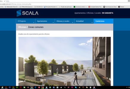 Zonas comunes comerciales, Sitio web responsive Scala (Proactiva)