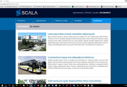 Noticias de interés, Sitio web responsive Scala (Proactiva)