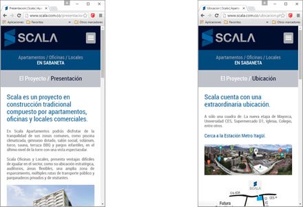 Adaptación Responsive, Sitio web responsive Scala (Proactiva)
