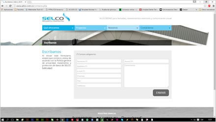 Contacto, Web responsive Selco