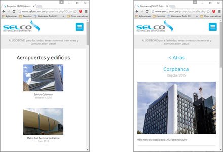 Adaptación Responsive, Web responsive Selco