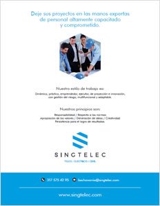 Brochure, Diseño de logo e imagen Singtelec Ingenieros