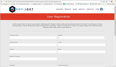 Registration, Diseño de interfaces Somsight
