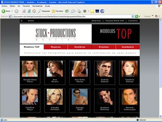 Listado Modelos TOP, Web Stock productions