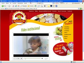 Video Institucional, Web Tostaditos Susanita