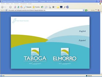 Selección de idioma, Web Taboga Island Resort