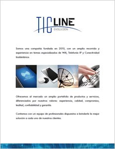 Hoja 2, Diseño de brochure Tic Line