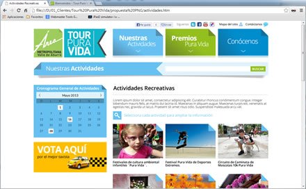 Actividades, Web Joomla Area Metropolitana