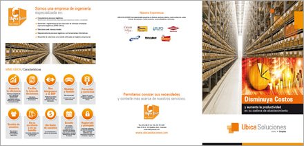 Brochure (exterior), Infografía y brochure Ubica Soluciones